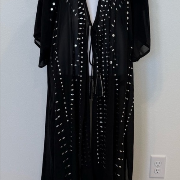 Free People Black Studded Dillie Duster.